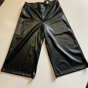 Marc New York Black Faux Leather Pants NWT